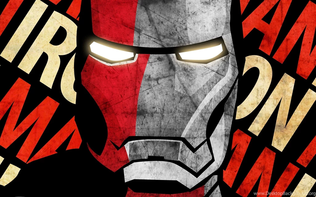 Iron Man Comic Face   Wallpaper.