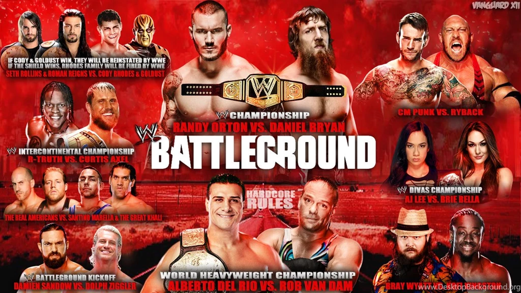 WWE Battleground Match Card Wallpapers By VanguardXII On DeviantArt