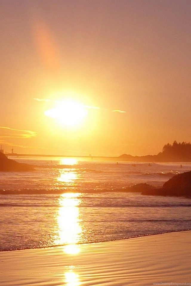 Android Best Wallpapers: Sunset Beach Sea Reflection Android Best ...