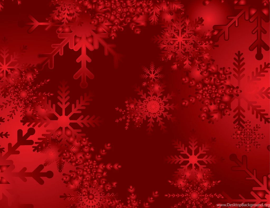 Christmas Snowflakes Red Vector Backgrounds