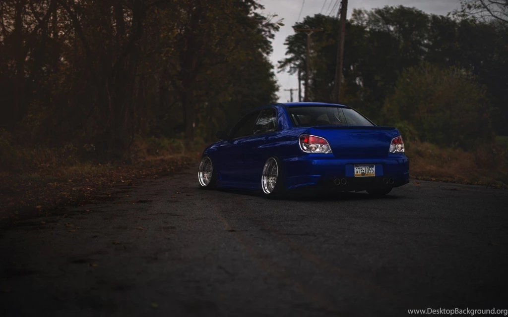 Blue Subaru Impreza WRX STI