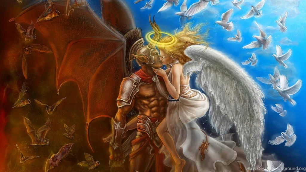 MODERN HEAVEN AND HELL WALLPAPER   (