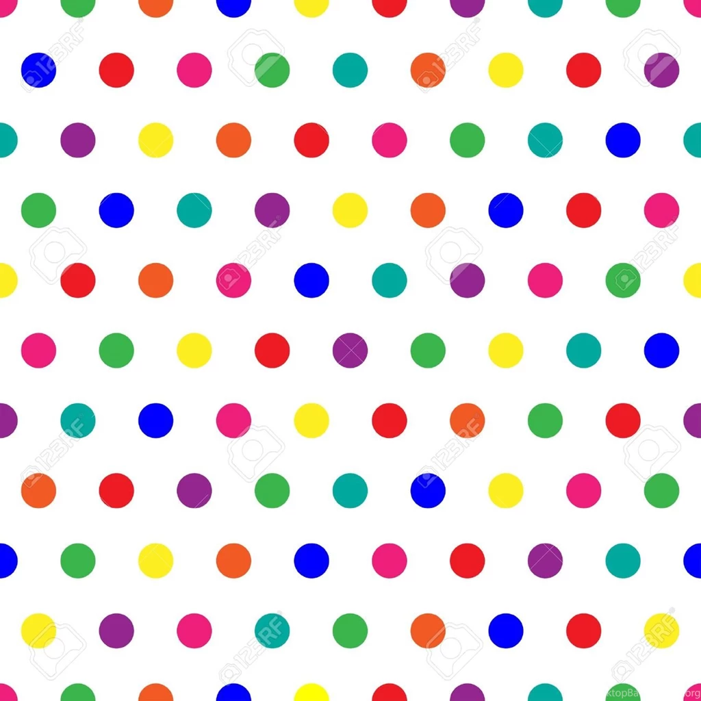Rainbow Polka Dot White Backgrounds