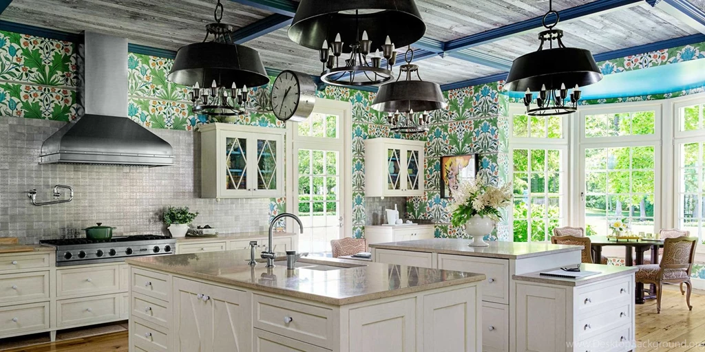 William Morris Wallpapers Kitchen   Stephen Sills Kitchen Design
