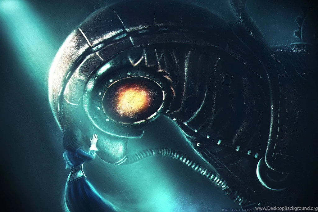 Bioshock Steampunk Songbird Elizabeth Kiss Wallpapers