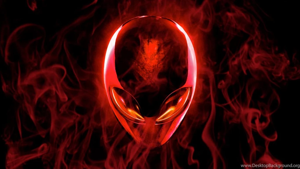 Wallpapers Alienware Computer Red Smoke And 1366x768
