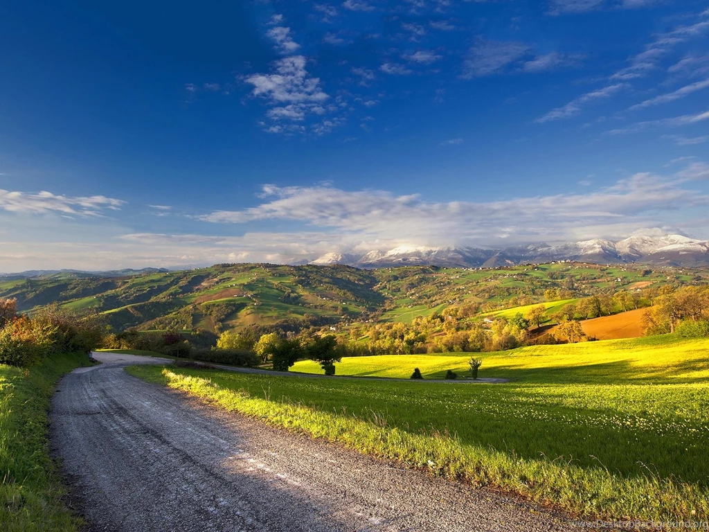 1600x1200 Summer Landscape Road Hd Wallpapers