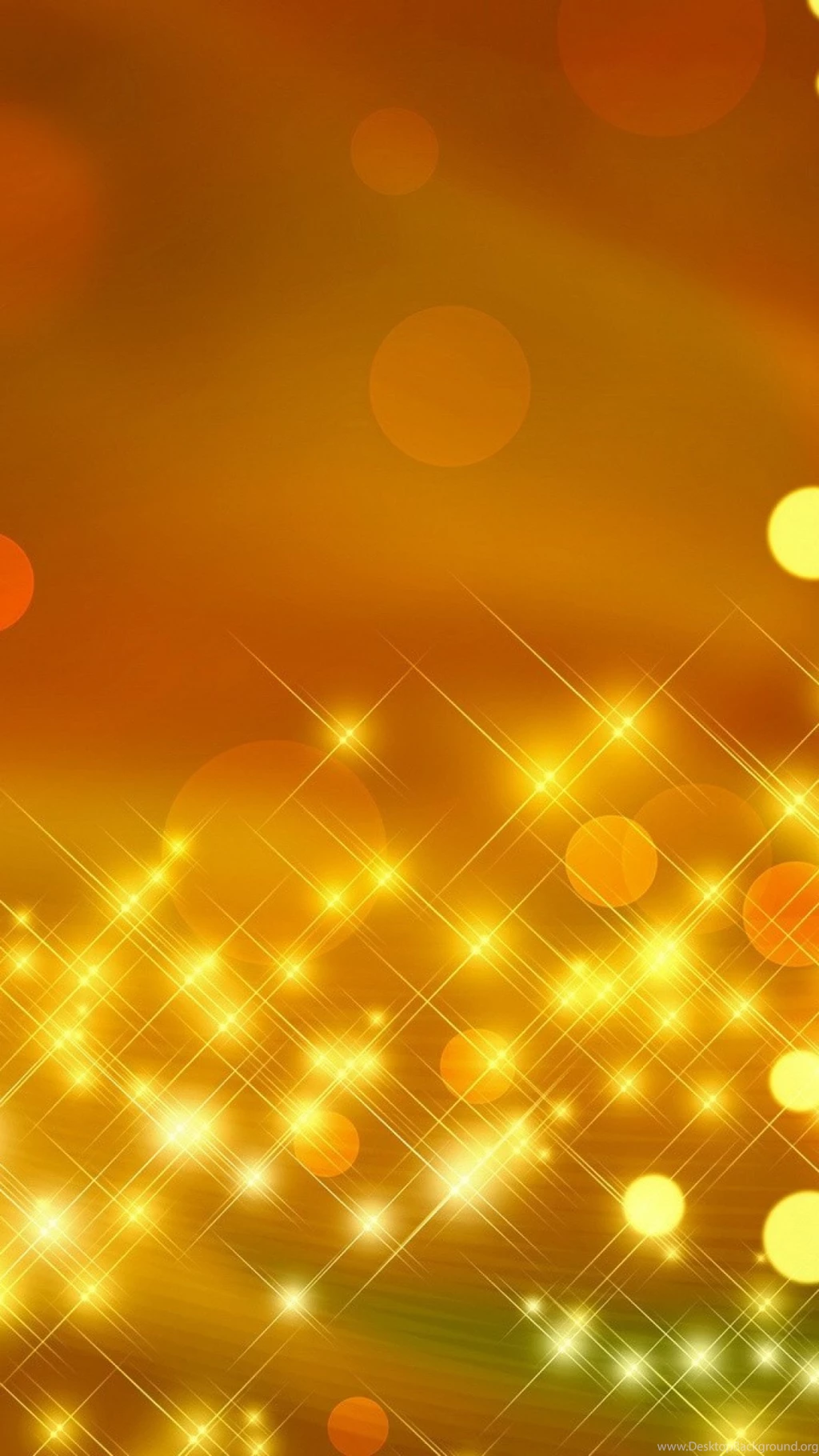 Gold Glitter Particles iPhone Wallpapers