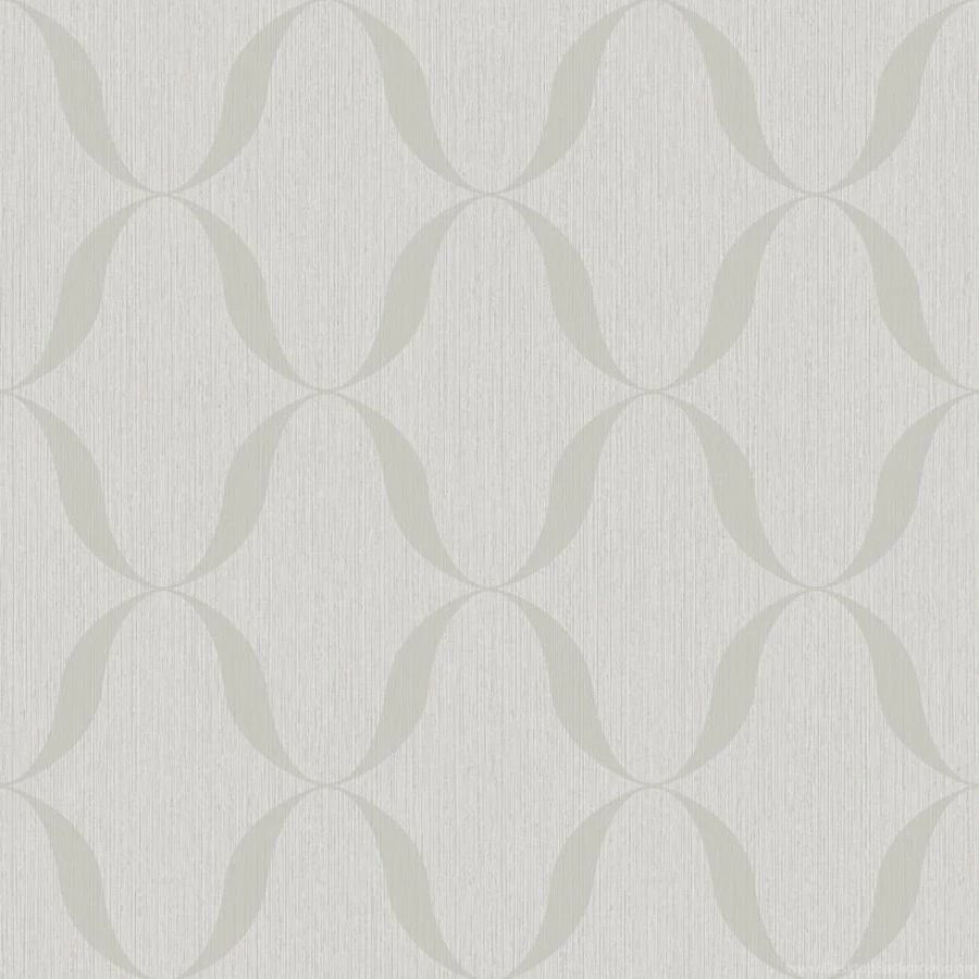 Modern Geometric Satin Light Silver Reflect Wallpapers