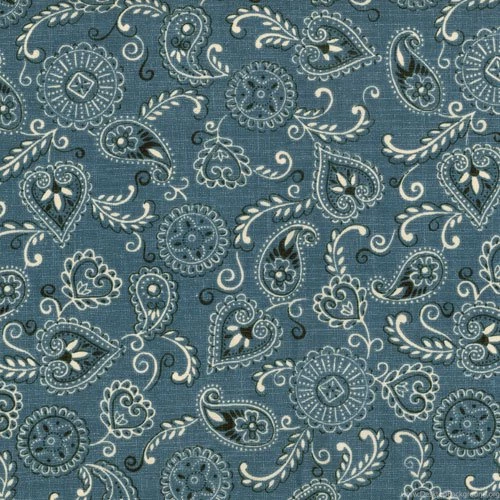 Wild West Blue Bandana Fabric
