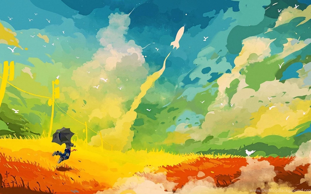 Wallpapers Umbrella Hot Colour Digital   1920 X 1200   Digital Art ...