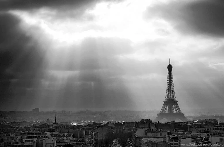 Paris In Black And White Wall Mural