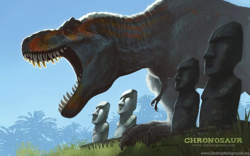 Chronosaur Wallpapers   Easter Island Rampage By Rah bop On DeviantArt