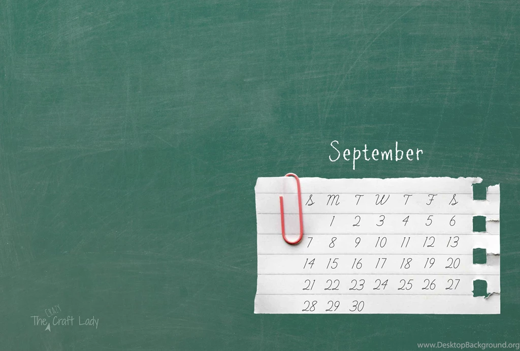 September 2014 Desktop Calendar The Crazy Craft Lady