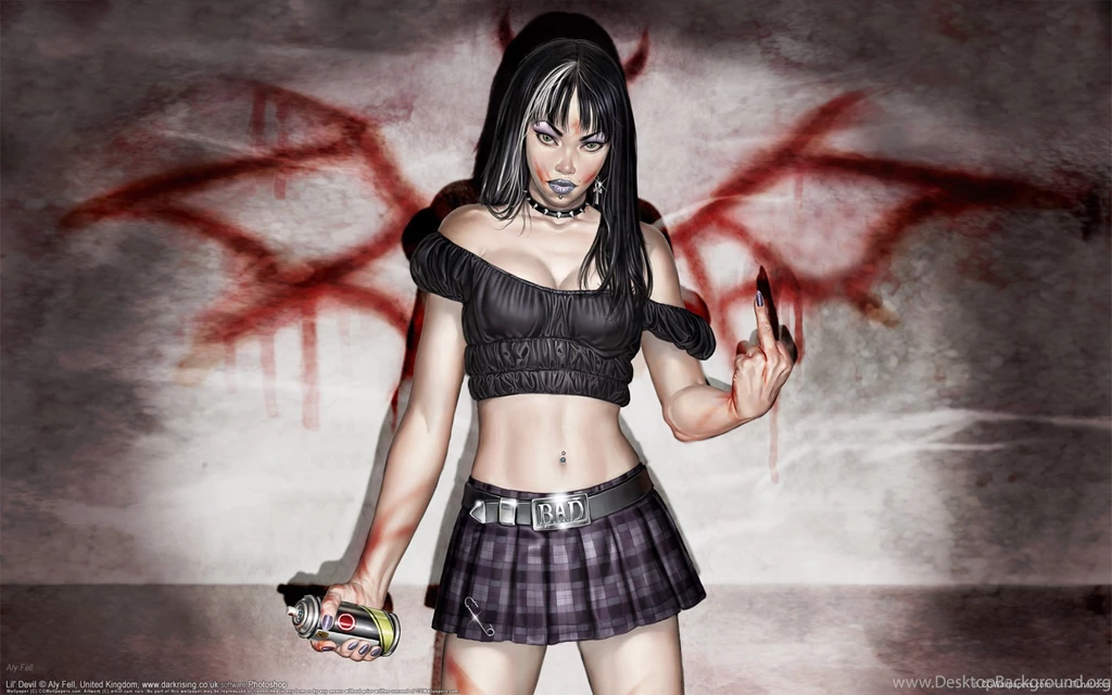 Arts Dark Fuck Graffiti Demon Spray Paint Wallpapers