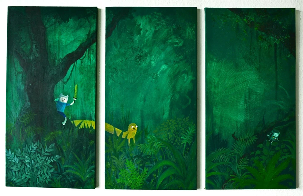 Finn And Jake Painting Wallpaper Backgrounds