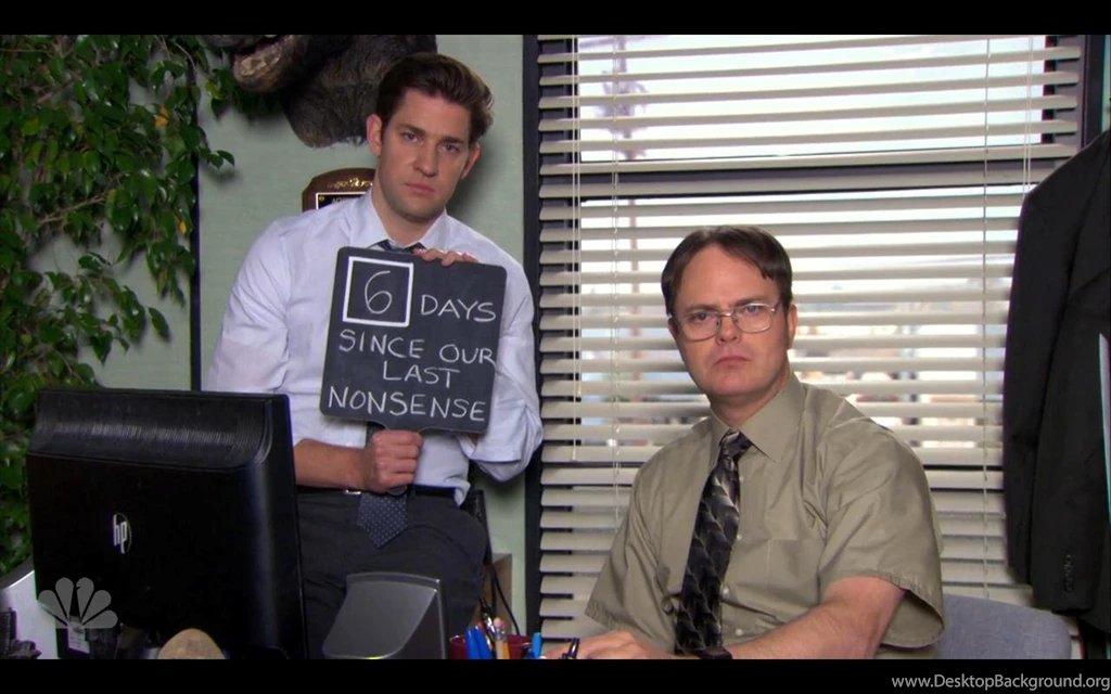 My Current Desktop Background. Dwight Keeps Me On Task ...