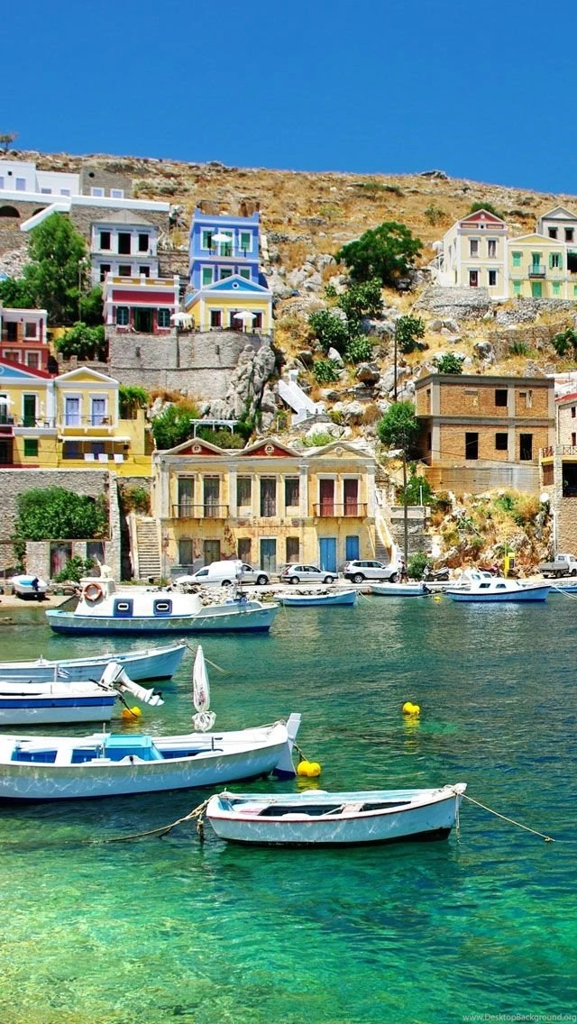 Greece Coast View iPhone 5s Wallpapers Download