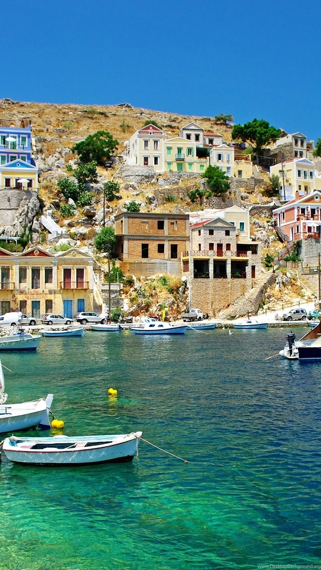 Greece Coast View Samsung Galaxy S4 S5 Wallpapers HD 1080x1920