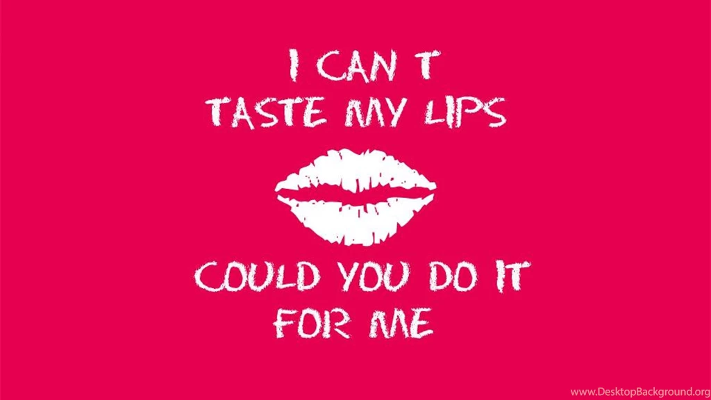 Wallpaper: Curious, Lip Print, Lips, Font, Honey Words, Kiss, Pink ...