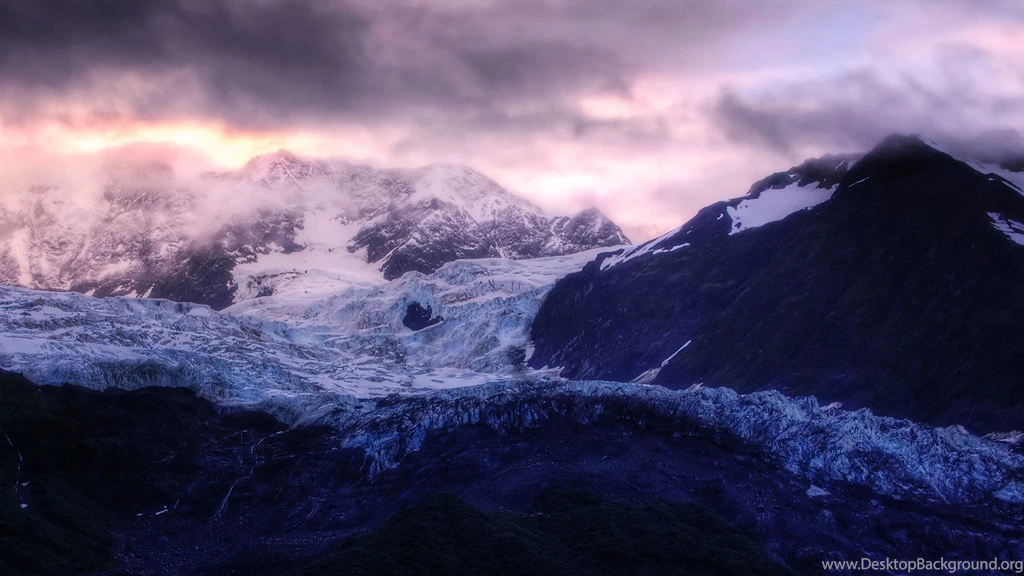 Mountains: Purple Haze Mountains Snow Clouds Mountain Side HD ...