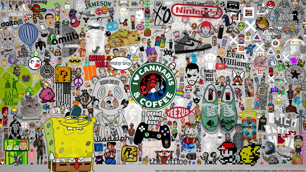 600 Layer Photoshop Wallpapers Collage OC "things I Love ...