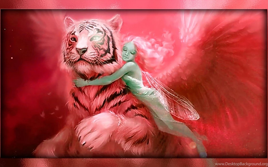 TIGER AND FAIRY WALLPAPER