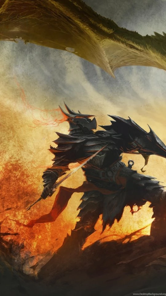Download Wallpapers 540x960 The Elder Scrolls, Skyrim, Art, Dragon ...