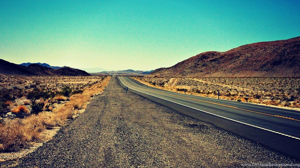 HD Empty Desert Road Wallpapers