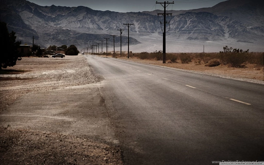 Desert Road And Mountains HD Desktop Wallpapers : High Definition ...