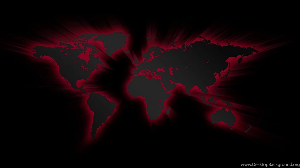 Fiery World Map On Black Wallpapers Wallpapers And Images ...