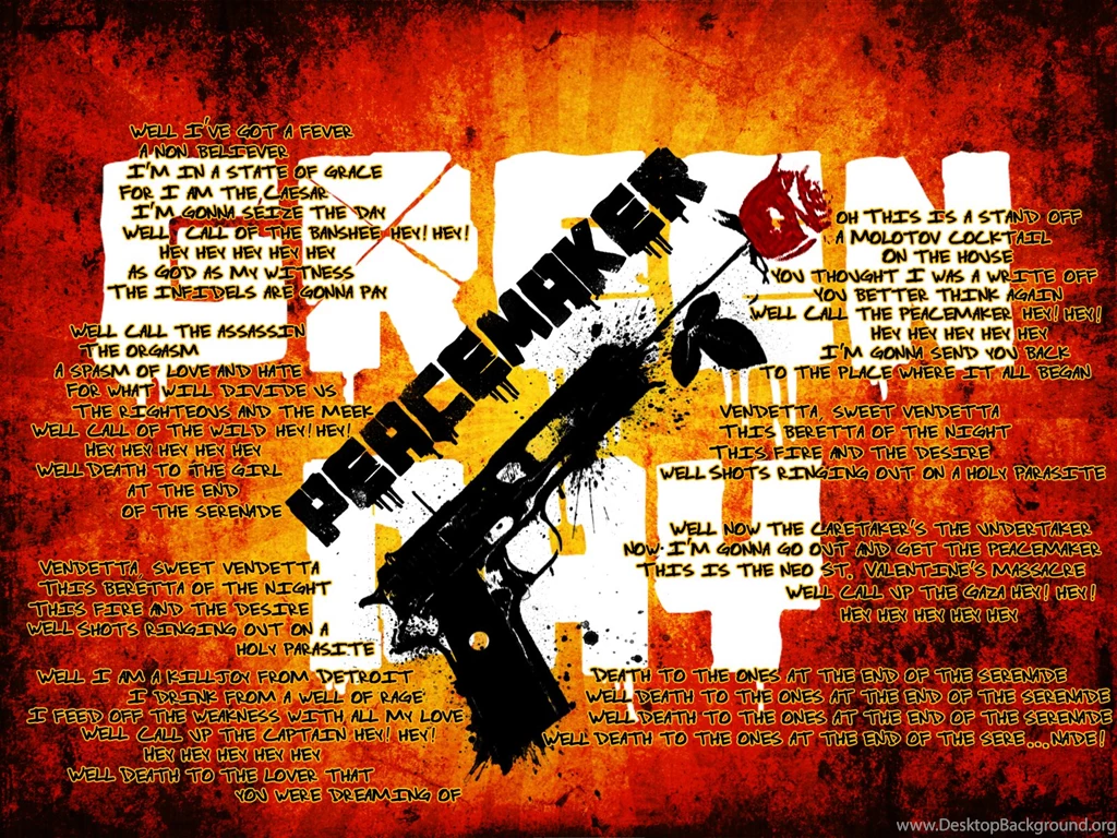 Peacemaker_Lyrics Green Day Wallpapers (29082154) Fanpop