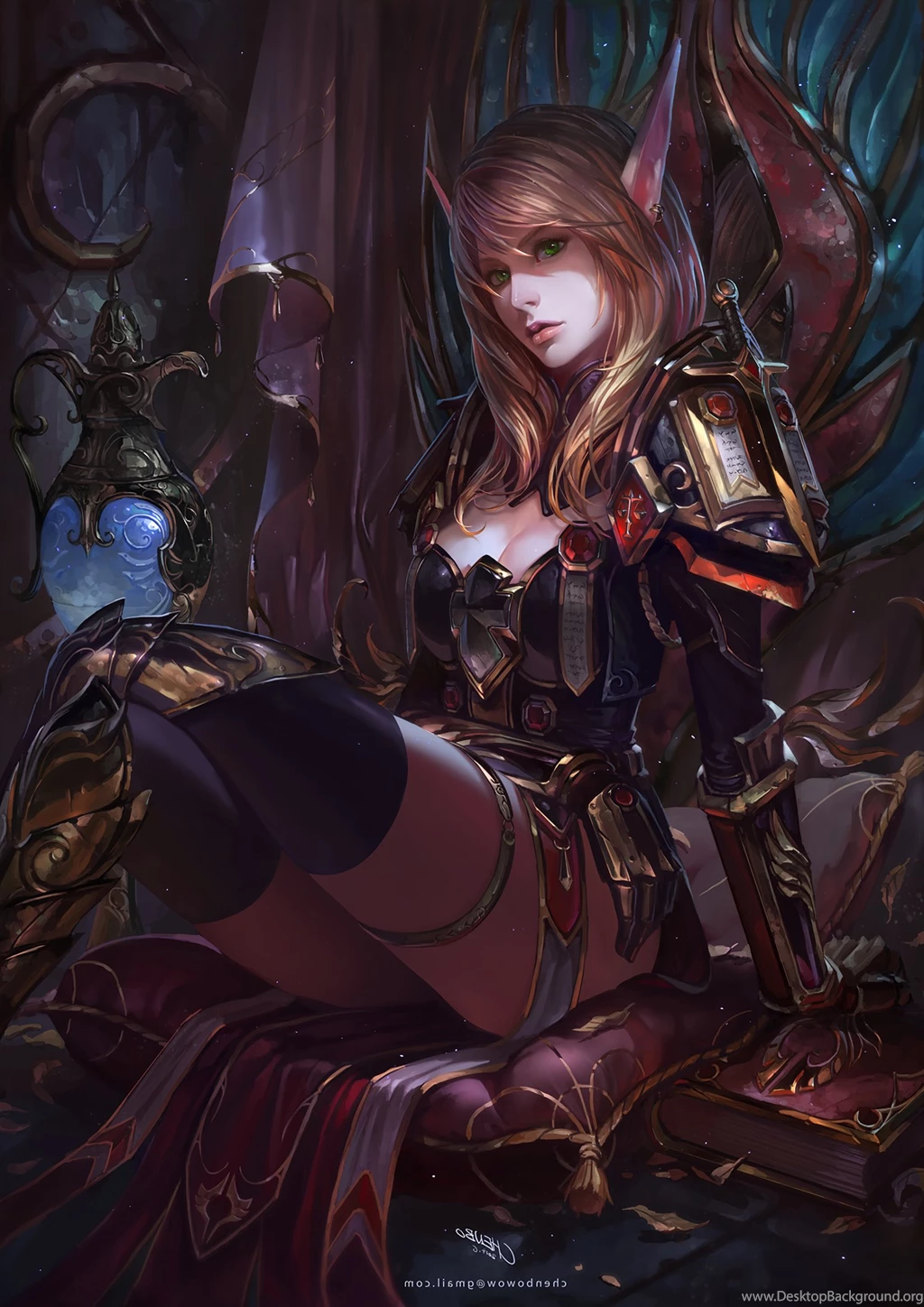 World Of Warcraft, Blood Elf, Portrait Display, Chenbo Wallpapers ...