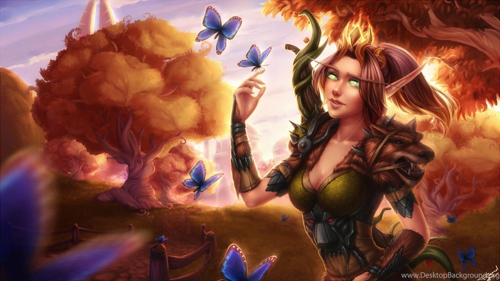 Blood Elves, Butterflies, Fantasy Art, World Of Warcraft, Green ...
