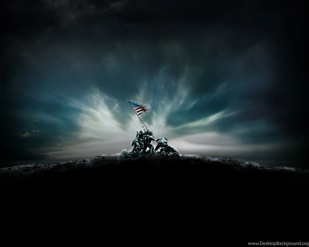 Top Flag Raising At Iwo Jima Wallpapers Wallpapers Desktop Background