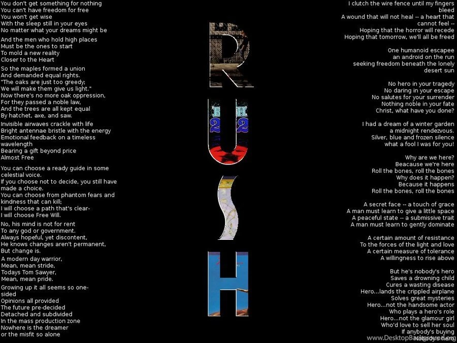 RUSH Lyrics Wallpapers By Itzel Starshadow On DeviantArt