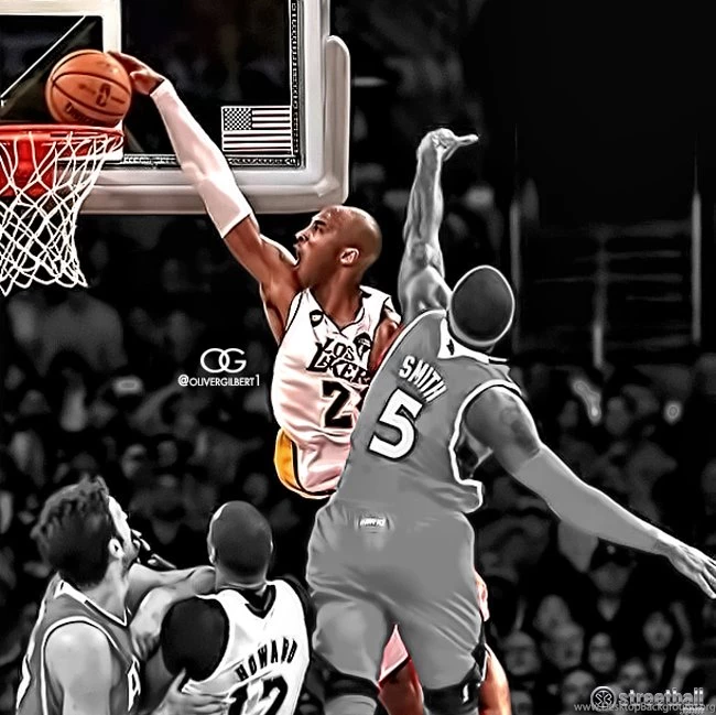 Kobe Bryant Lakers Dunk By Oliver Gilbert Streetball
