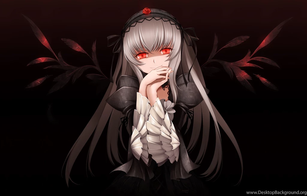 Download Wallpapers Anime, Girl, Gothic, Eyes, Red HD Backgrounds