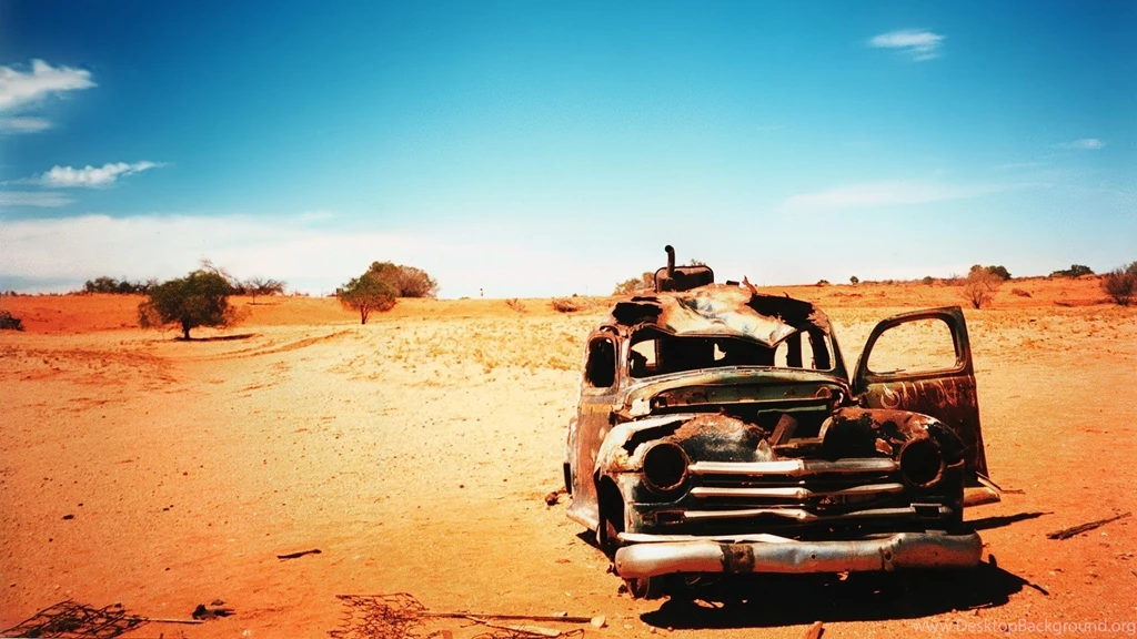 Other: Old Car Wreck Desert Landscape Sun Wallpapers HD For High ...