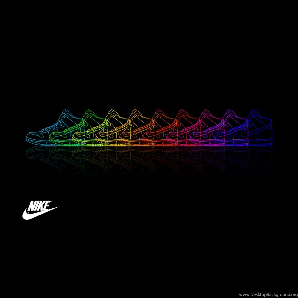 Rainbow Nike Shoes Wallpapers For Desktop