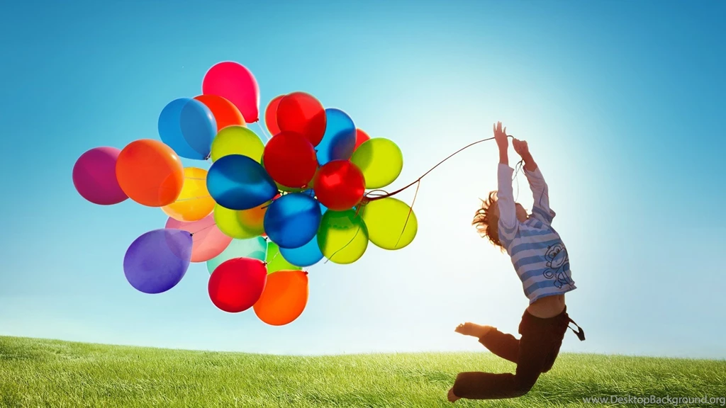 Wallpapers Balloon, Joy, Boy, Jump, Field, Summer Desktop Wallpapers ...