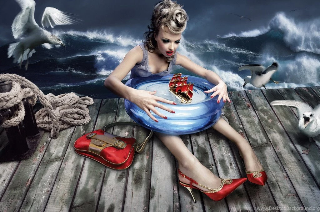 Woman And Storm Wallpapers And Images Wallpapers, Pictures, Photos