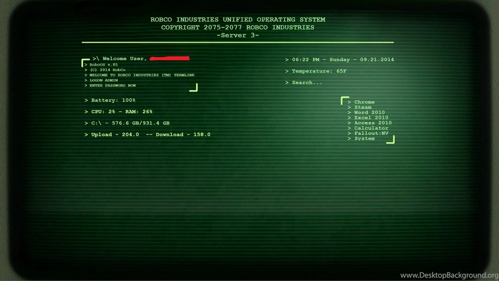 Do You Guys Like My New RobCo Terminal Desktop? : Fallout
