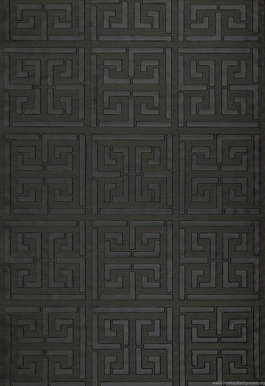 Schumacher Greek Key Sisal Wallpapers
