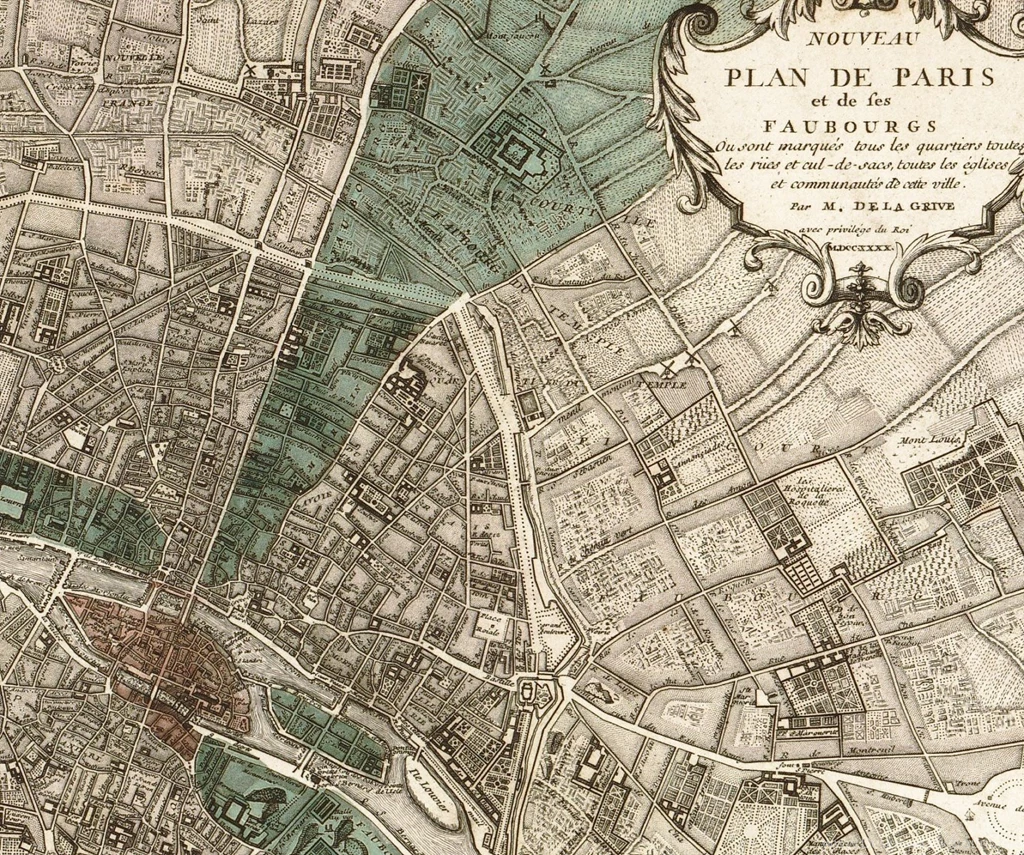 Antique Paris Map Plan De Paris Victorian By Missquitecontrary