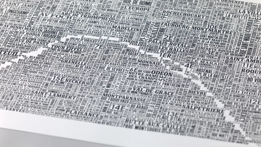 Paris Type Map – Bold & Noble