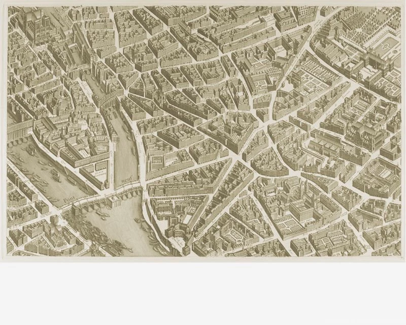 Polyester Wallpapers / Contemporary / Urban Motif / Map PARIS ...