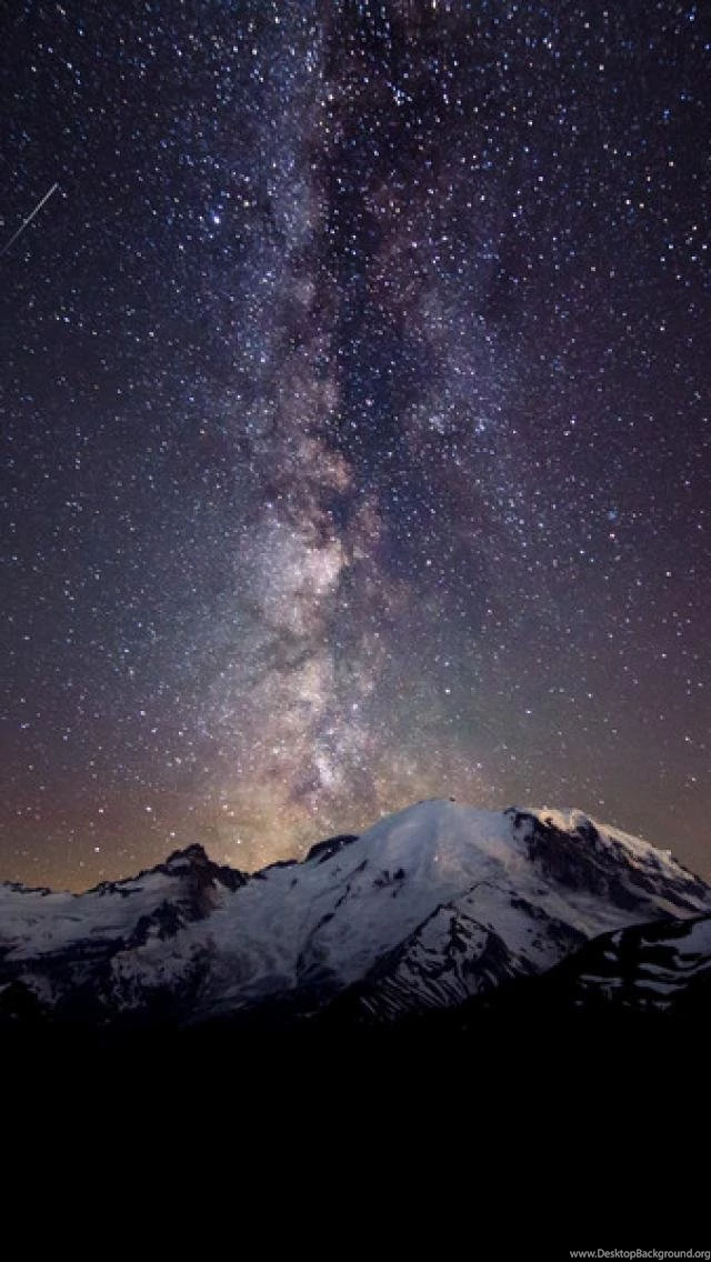 iPhone 5 Wallpapers (The Milkyway Over Mt. Rainier Wallpapers For ...