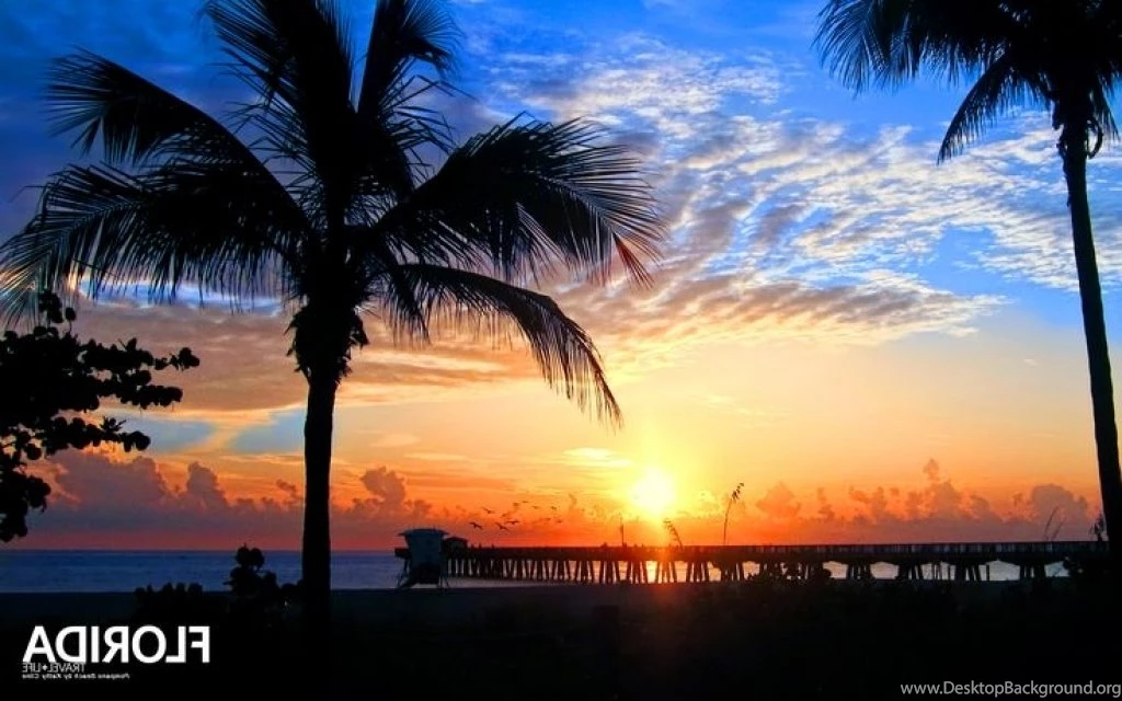 Gulf Pier Pensacola Beach Ocean Blue Bridge Sky Wallpapers For ...