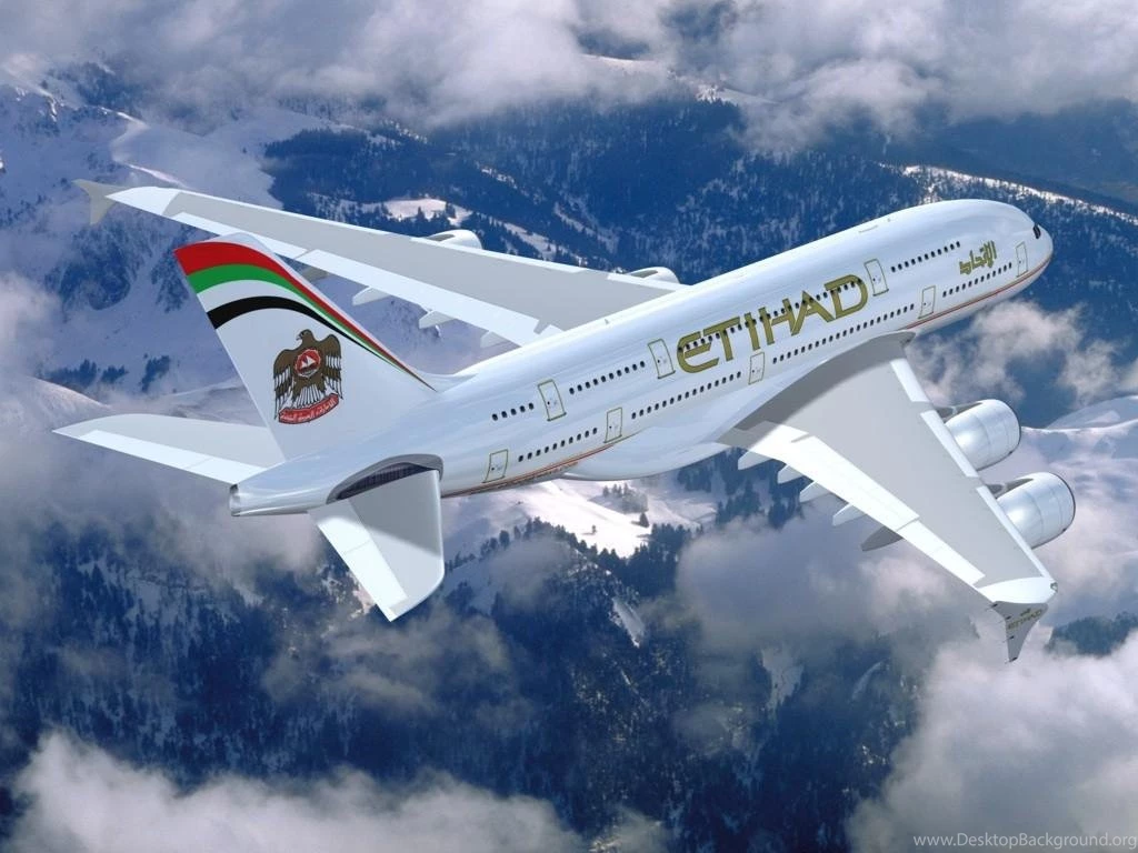 Download Wallpapers Airbus A380 Airline Of Etihad Airways (1024 X ...